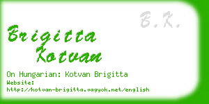 brigitta kotvan business card